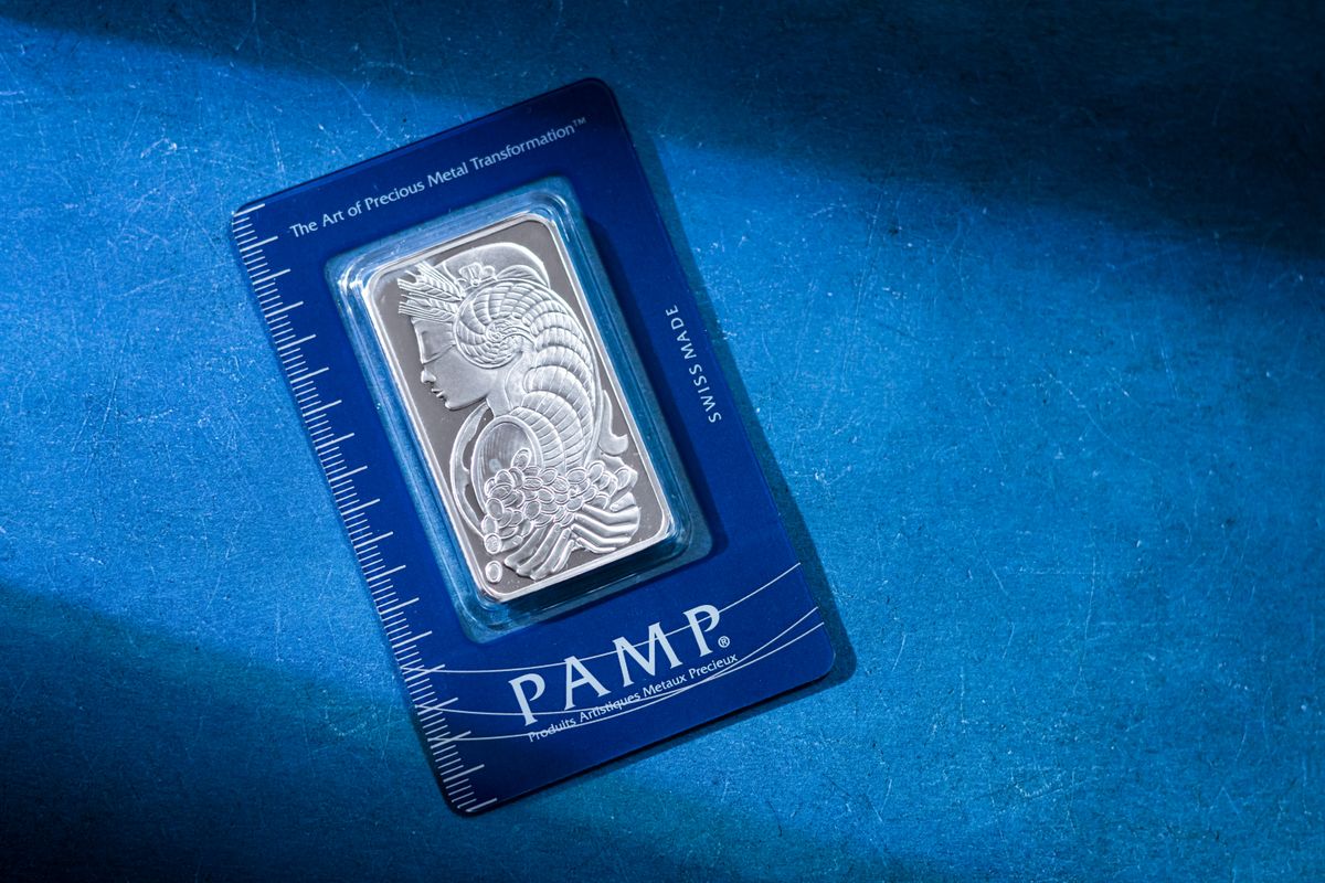 Refined silver bullion bar